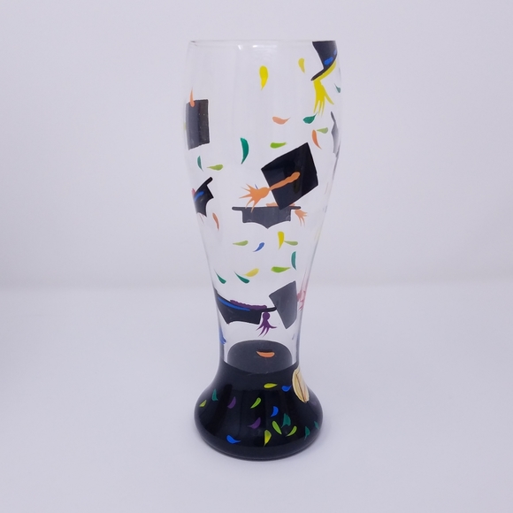 Vintage Y2K Hand Painted Pilsner Glass, Set of 2 - Picture 7 of 11